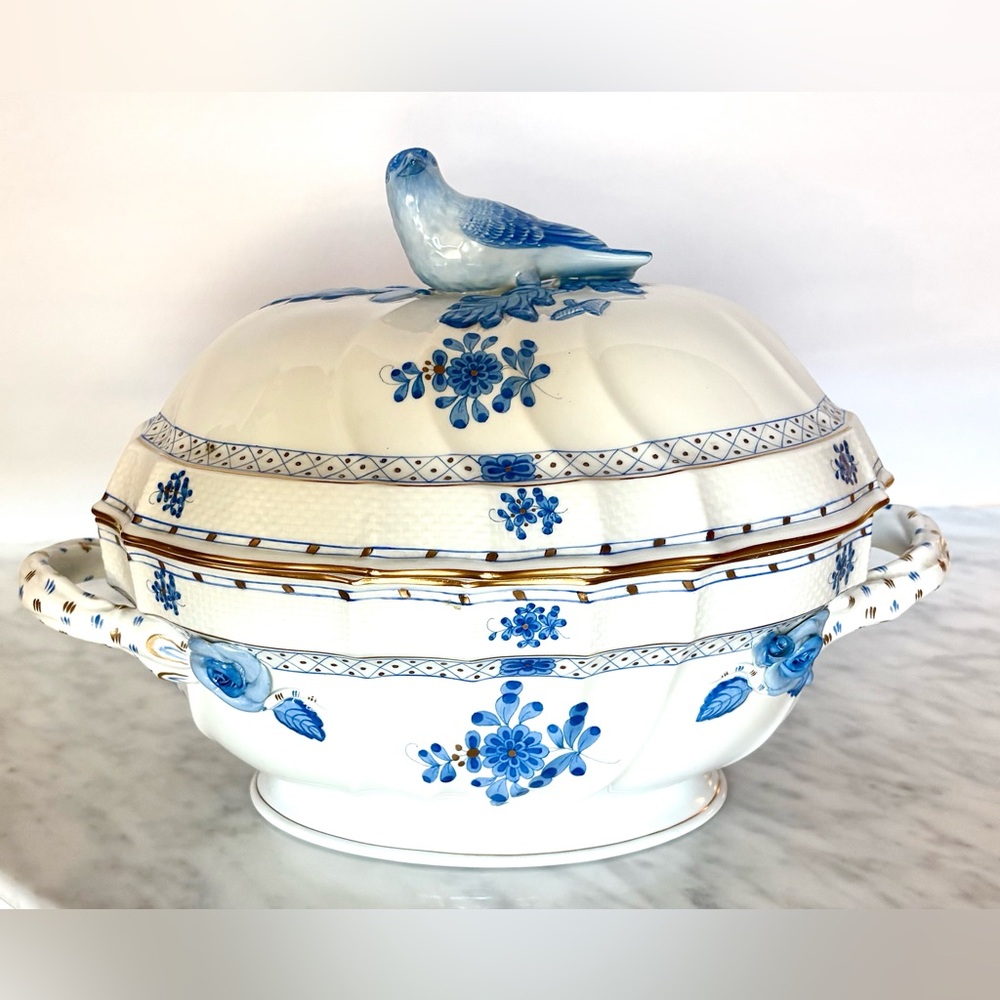 Herend Blue and White Handpainted Porcelain Mark